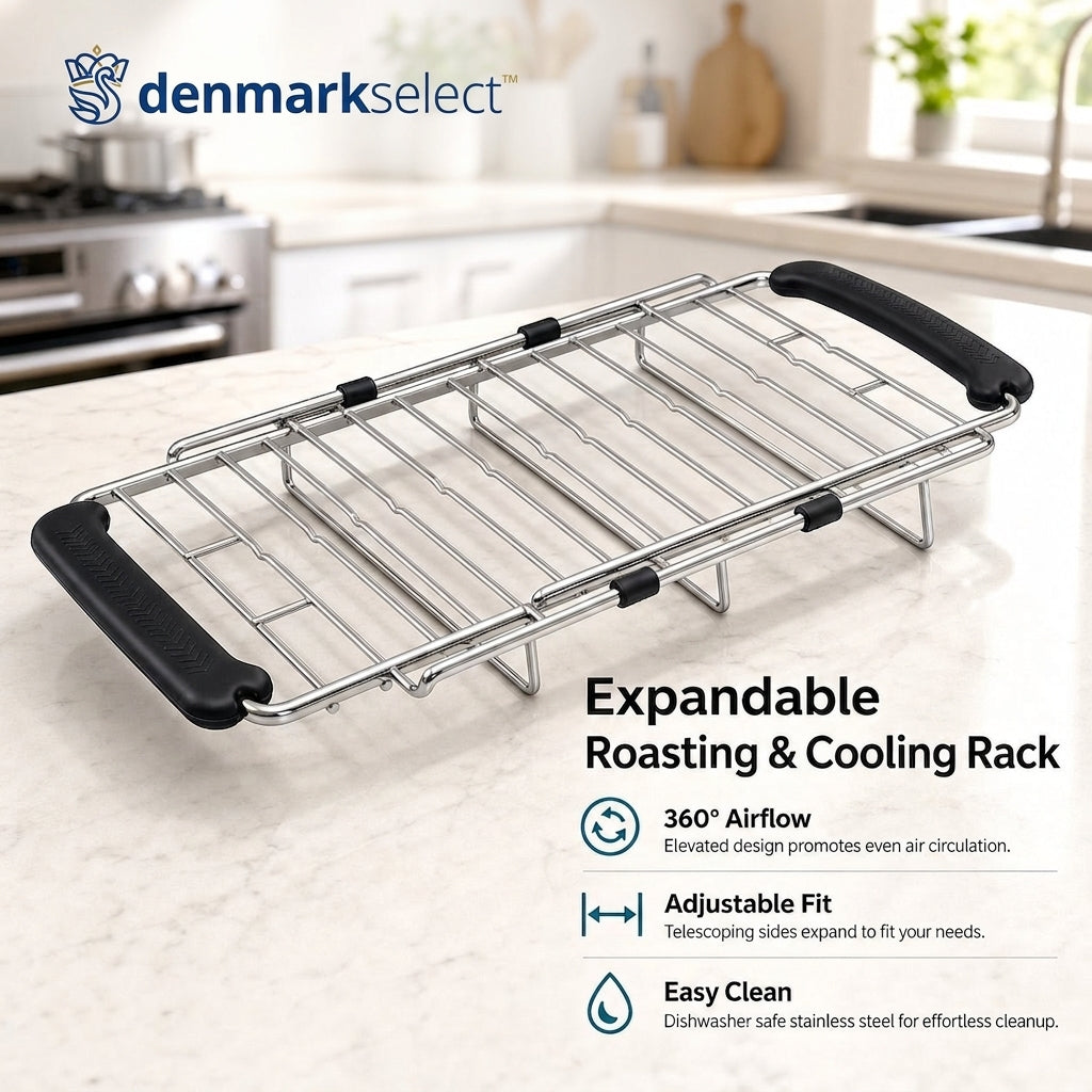 denmarkselect™ RackLift AirCrisp Expandable Roasting & Cooling Rack