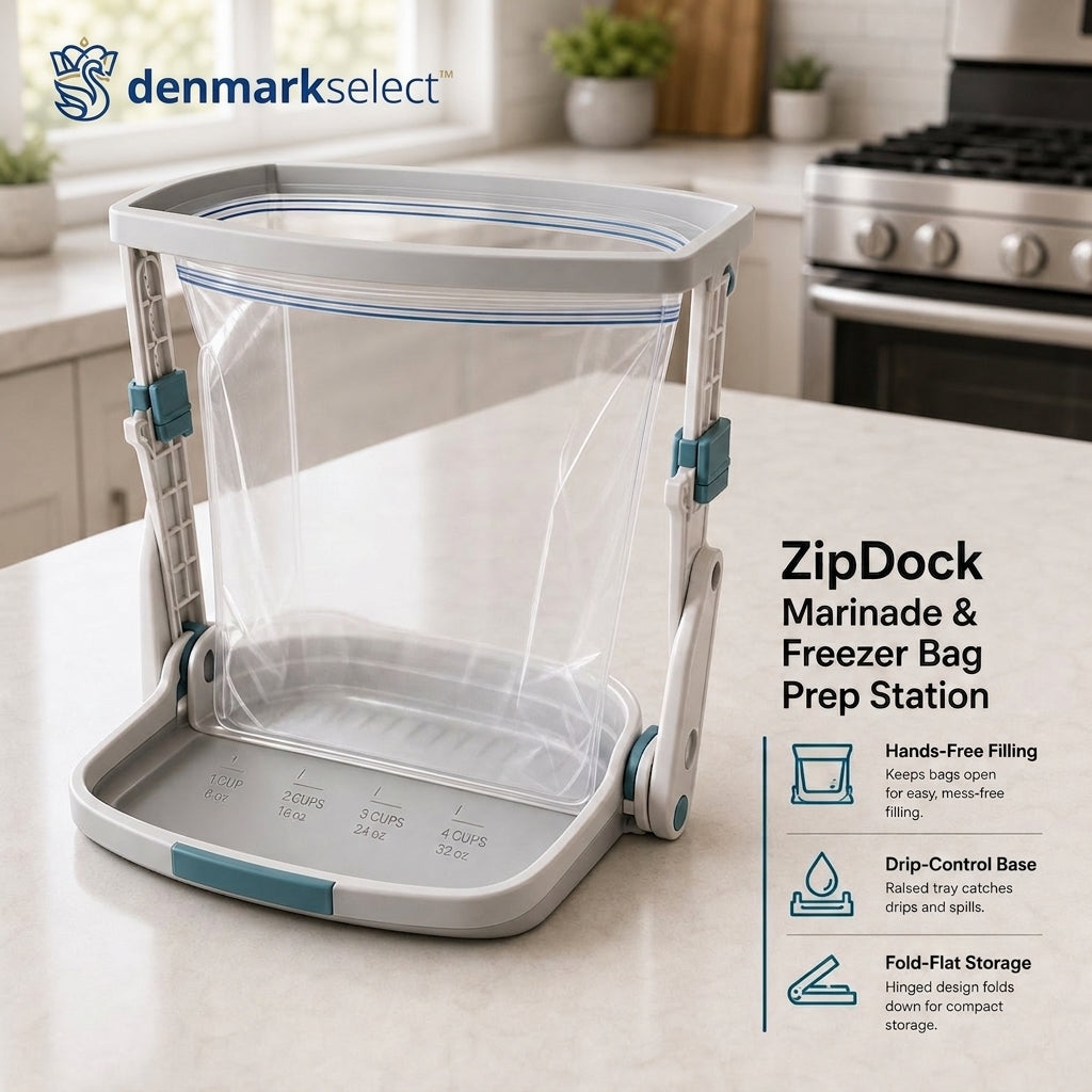 denmarkselect™ ZipDock Marinade & Freezer Bag Prep Station